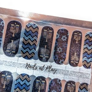 5 for $15 Nail Wraps- Happy Hanukkah